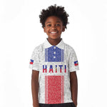 Custom Afro-Haitians Football Kid Polo Shirt Paisley Flag Pattern Design LT19