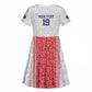 Custom Afro-Haitians Football Kid Short Sleeve Dress Paisley Flag Pattern Design LT19