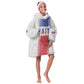 Custom Afro-Haitians Football Kid Wearable Blanket Hoodie Paisley Flag Pattern Design - African Pride
