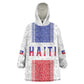 Custom Afro-Haitians Football Kid Wearable Blanket Hoodie Paisley Flag Pattern Design - African Pride