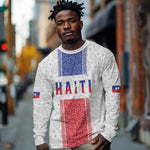 Custom Afro-Haitians Football Long Sleeve Shirt Paisley Flag Pattern Design - African Pride