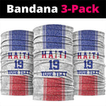 Custom Afro-Haitians Football Neck Gaiter Paisley Flag Pattern Design - African Pride