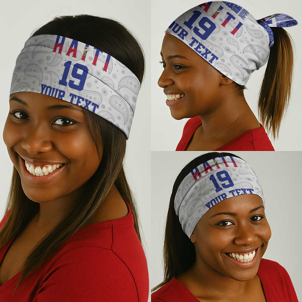 Custom Afro-Haitians Football Neck Gaiter Paisley Flag Pattern Design - African Pride