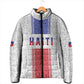 Custom Afro-Haitians Football Padded Jacket Paisley Flag Pattern Design
