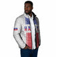 Custom Afro-Haitians Football Padded Jacket Paisley Flag Pattern Design