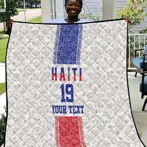 Custom Afro-Haitians Football Quilt Paisley Flag Pattern Design - African Pride