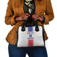 Custom Afro-Haitians Football Shoulder Handbag Paisley Flag Pattern Design - African Pride