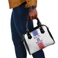 Custom Afro-Haitians Football Shoulder Handbag Paisley Flag Pattern Design - African Pride