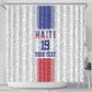 Custom Afro-Haitians Football Shower Curtain Paisley Flag Pattern Design - African Pride