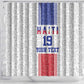 Custom Afro-Haitians Football Shower Curtain Paisley Flag Pattern Design - African Pride