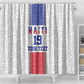 Custom Afro-Haitians Football Shower Curtain Paisley Flag Pattern Design - African Pride