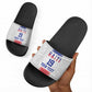 Custom Afro-Haitians Football Slide Sandals Paisley Flag Pattern Design