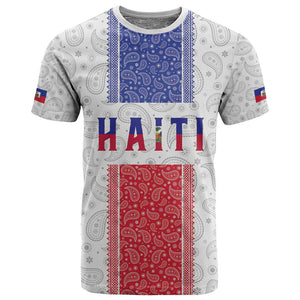 Custom Afro-Haitians Football T shirt Paisley Flag Pattern Design - African Pride
