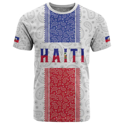 Custom Afro-Haitians Football T shirt Paisley Flag Pattern Design - African Pride