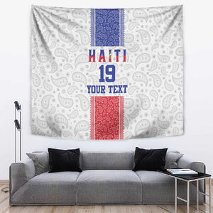 Custom Afro-Haitians Football Tapestry Paisley Flag Pattern Design - African Pride