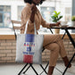 Custom Afro-Haitians Football Tote Bag Paisley Flag Pattern Design