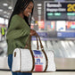 Custom Afro-Haitians Football Travel Bag Paisley Flag Pattern Design