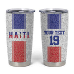 Custom Afro-Haitians Football Tumbler Cup Paisley Flag Pattern Design - African Pride