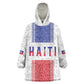 Custom Afro-Haitians Football Wearable Blanket Hoodie Paisley Flag Pattern Design - African Pride
