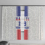 Custom Afro-Haitians Football Window Curtain Paisley Flag Pattern Design - African Pride