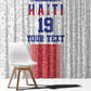 Custom Afro-Haitians Football Window Curtain Paisley Flag Pattern Design - African Pride