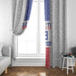 Custom Afro-Haitians Football Window Curtain Paisley Flag Pattern Design - African Pride