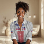 Custom Afro-Haitians Football Women Casual Shirt Paisley Flag Pattern Design - African Pride