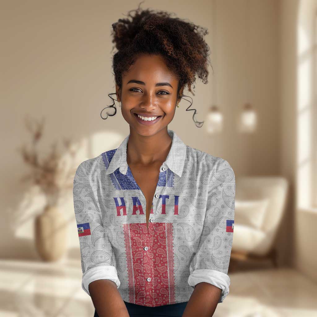 Custom Afro-Haitians Football Women Casual Shirt Paisley Flag Pattern Design - African Pride