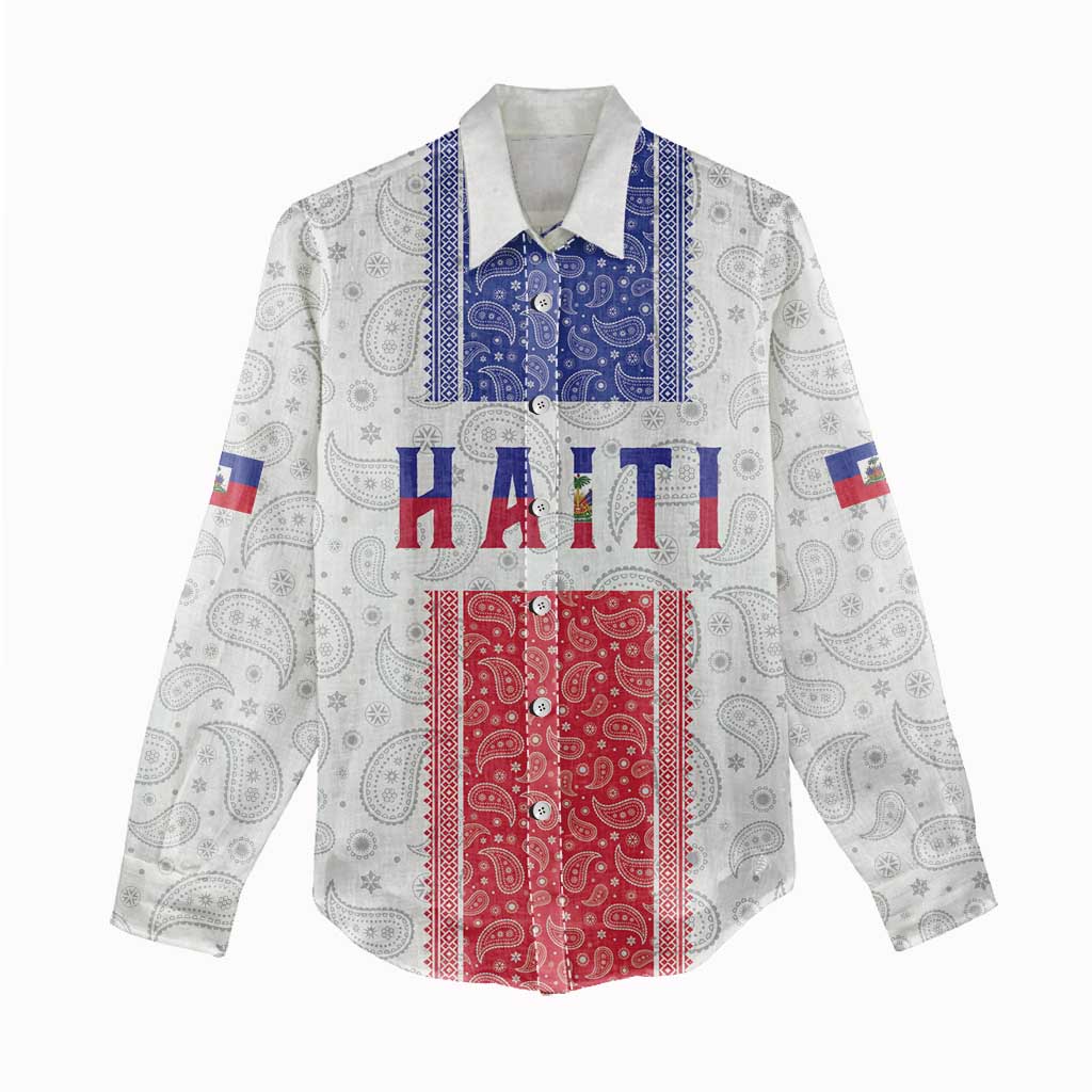 Custom Afro-Haitians Football Women Casual Shirt Paisley Flag Pattern Design - African Pride