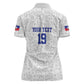 Custom Afro-Haitians Football Women Polo Shirt Paisley Flag Pattern Design LT19
