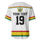 Custom World Football 2026 Ghana Baseball Jersey Black Star Adinkra Heritage White Version