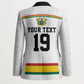 Custom World Football 2026 Ghana Blazer Black Star Adinkra Heritage White Version