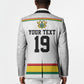 Custom World Football 2026 Ghana Blazer Black Star Adinkra Heritage White Version