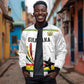 Custom World Football 2026 Ghana Bomber Jacket Black Star Adinkra Heritage White Version