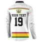 Custom World Football 2026 Ghana Button Sweatshirt Black Star Adinkra Heritage White Version