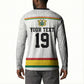 Custom World Football 2026 Ghana Button Sweatshirt Black Star Adinkra Heritage White Version