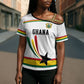 Custom World Football 2026 Ghana Cross Shoulder Shirt Black Star Adinkra Heritage White Version