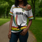 Custom World Football 2026 Ghana Cross Shoulder Shirt Black Star Adinkra Heritage White Version