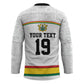 Custom World Football 2026 Ghana Hockey Jersey Black Star Adinkra Heritage White Version