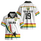 Custom World Football 2026 Ghana Kid Hawaiian Shirt Black Star Adinkra Heritage White Version LT19
