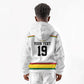 Custom World Football 2026 Ghana Kid Hoodie Black Star Adinkra Heritage White Version