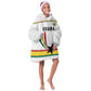Custom World Football 2026 Ghana Kid Wearable Blanket Hoodie Black Star Adinkra Heritage White Version
