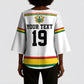 Custom World Football 2026 Ghana Kimono Sleeve Blouse Black Star Adinkra Heritage White Version