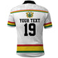 Custom World Football 2026 Ghana Polo Shirt Black Star Adinkra Heritage White Version