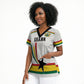 Custom World Football 2026 Ghana Scrub Top Black Star Adinkra Heritage White Version