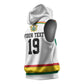 Custom World Football 2026 Ghana Sleeveless Hoodie Black Star Adinkra Heritage White Version