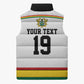 Custom World Football 2026 Ghana Sleeveless Puffer Jacket Black Star Adinkra Heritage White Version