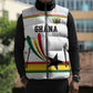 Custom World Football 2026 Ghana Sleeveless Puffer Jacket Black Star Adinkra Heritage White Version