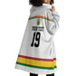Custom World Football 2026 Ghana Wearable Blanket Hoodie Black Star Adinkra Heritage White Version
