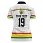Custom World Football 2026 Ghana Women Polo Shirt Black Star Adinkra Heritage White Version